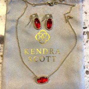 Kendra Scott Elisa necklace/earring set